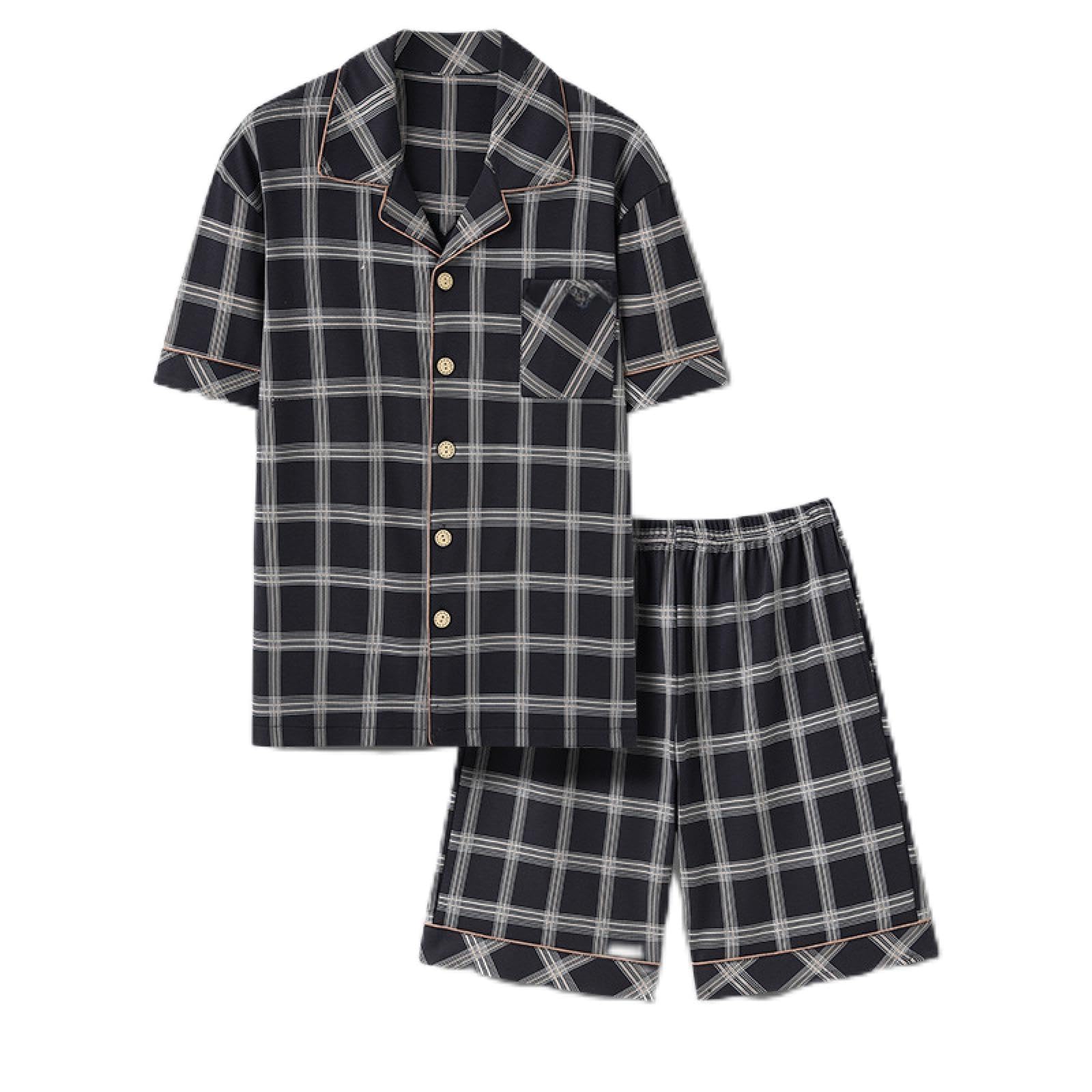 Men's Cotton Shorts & T-Shirt Pyjama Set - Sleeveless Summer Nightwear, Sizes S-2XL 2 thumbnail image