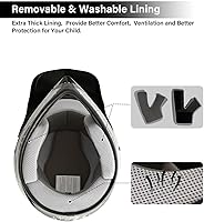 Vista 6 de TCT-MOTORPARTS DOT - Casco de motocross para niños y jóvenes, casco de cara completa para motocross, ATV, todoterreno, casco de cuatro ruedas