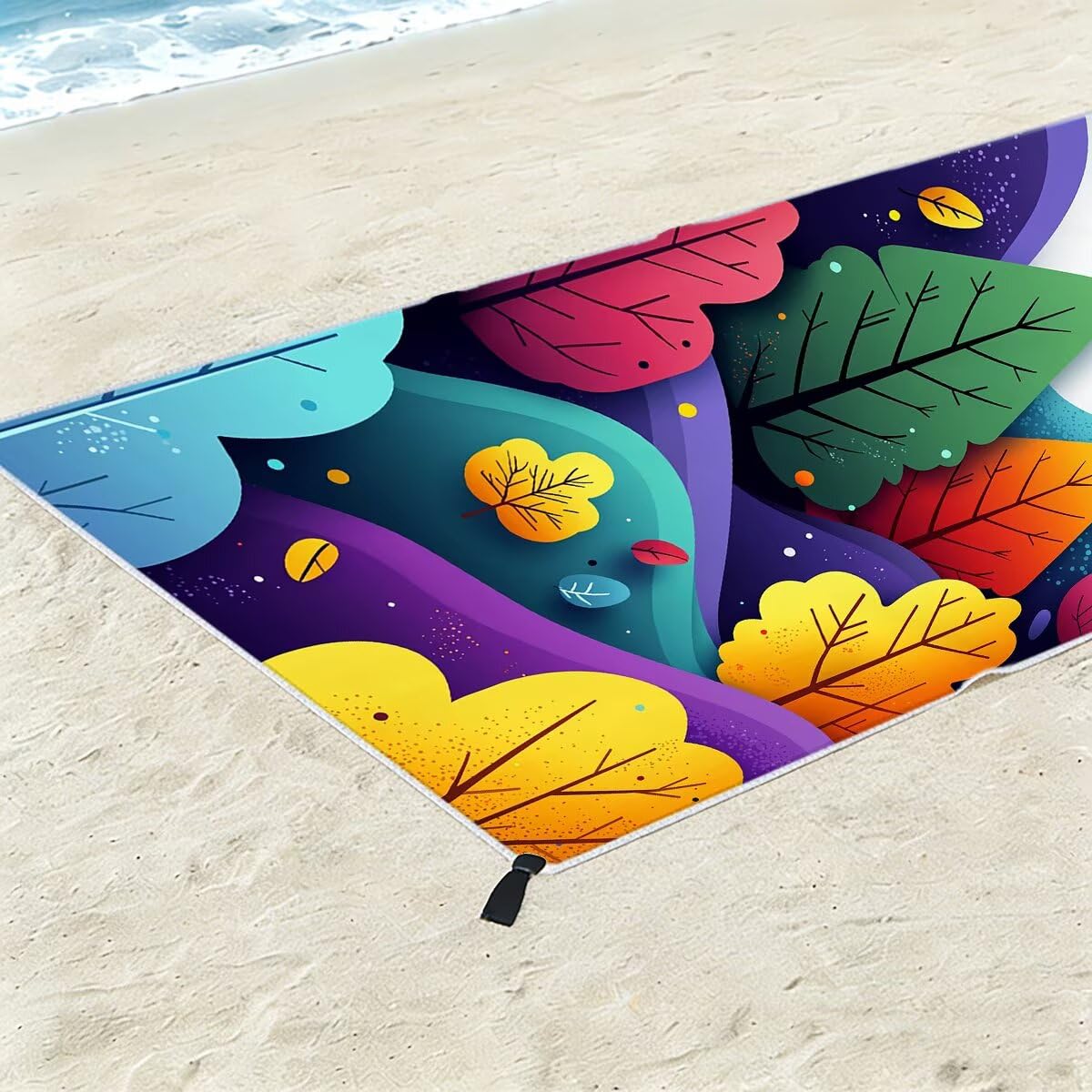 Telo Mare Microfibra, Telo Mare Grande 90x200cm 2 Pezzi, Asciugamano Palestra Donna Asciugatura Rapida, Antisabbia Asciugamano Microfibra, Leggero Asciugamani Palestra per Regalo Donna (Autunno) -4402