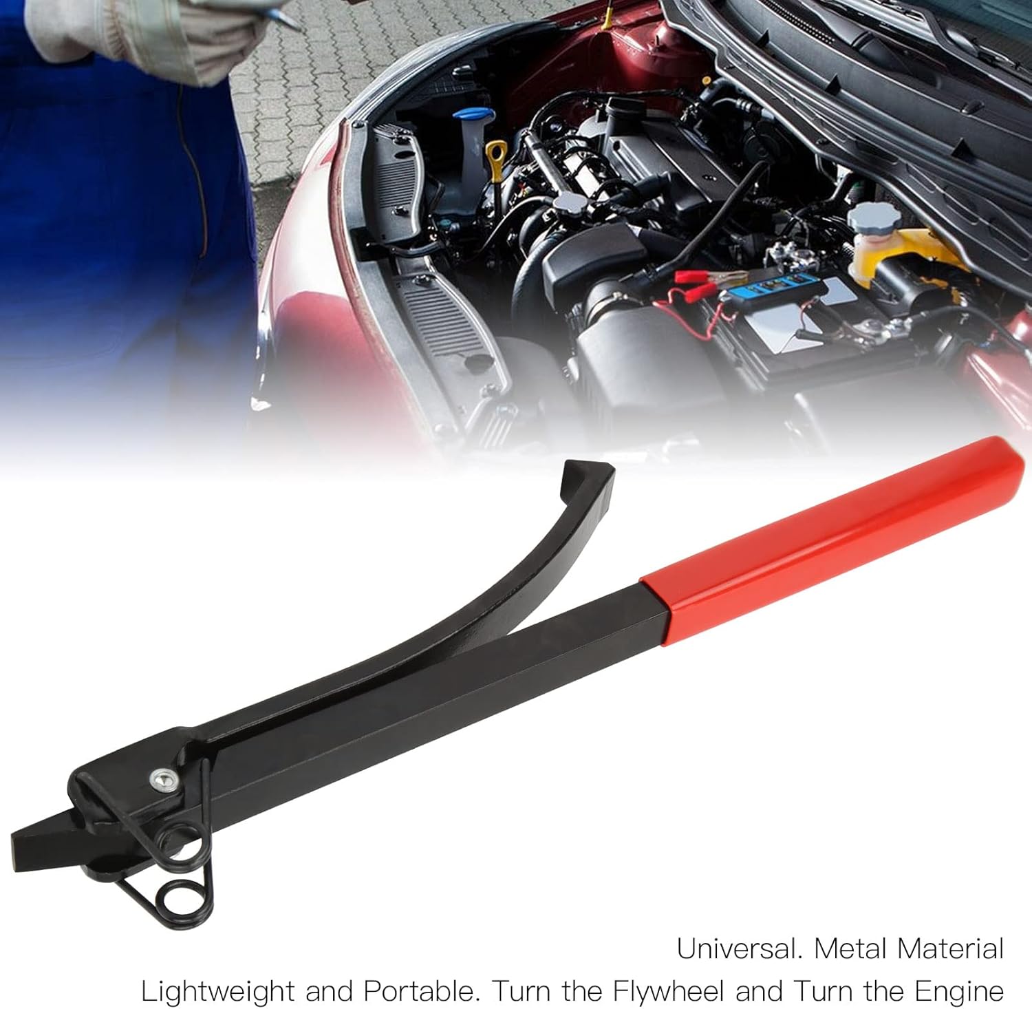 Flywheel Turner Wrench Turning Tool, Flywheel Turner, Flywheel Wrench Flexplate Turner Tool, Portable Flywheel Turner, Used for Vehicles Repair and Engine Maintenance