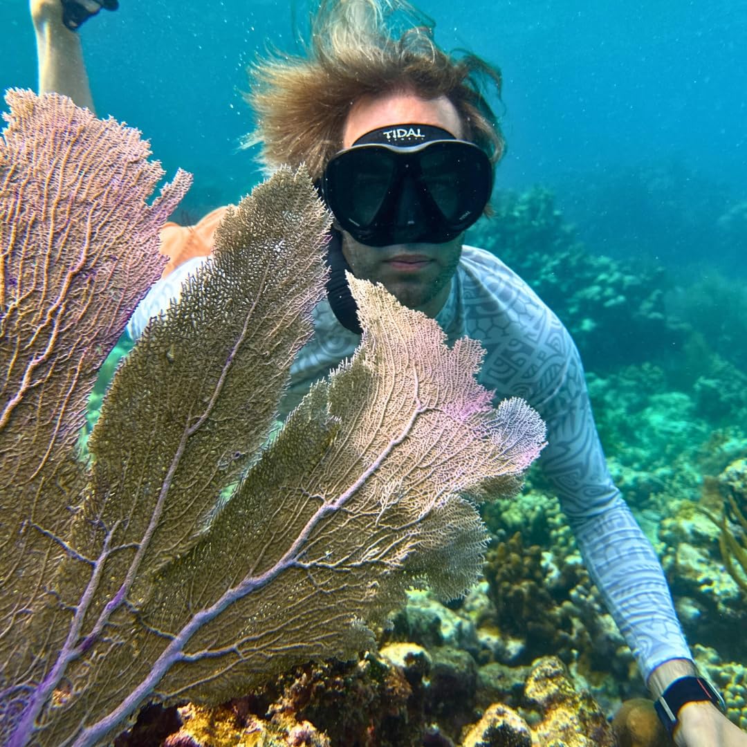 Pro Shot Maska pływowa – zaawansowana maska przeciwmgielna do snorkelingu, pływania i nurkowania z akwalungiem z szerokokątną soczewką ze szkła hartowanego i najlepszą technologią zapobiegającą