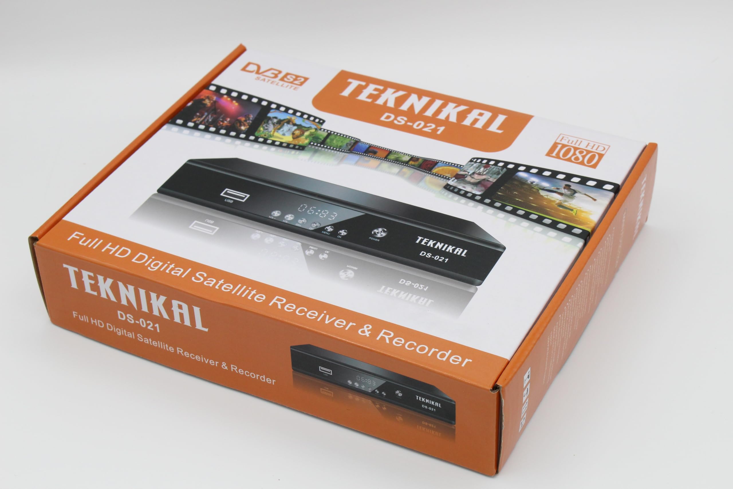 TEKNIKAL - Receptor de satélite Full HD + grabadora + sintonizador, utiliza Sky Dish para recibir canales de TV gratuitos