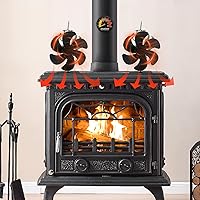 Vista 8 de Ventilador de estufa de leña, ventilador de chimenea alimentado por calor, no eléctrico, ventilador térmico para estufa de leñaquemador de troncos