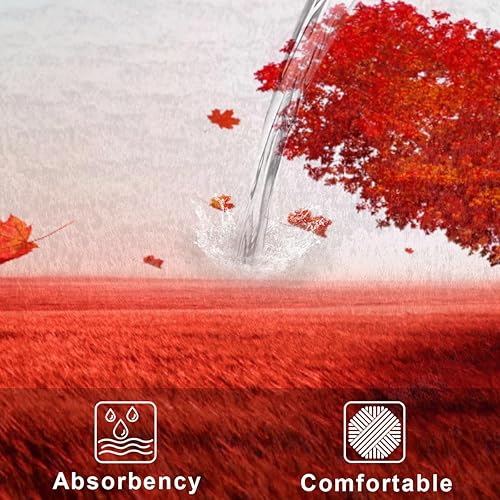 Miniatura 8 de Love Maple Tree Bathroom Rugs Bath Mat 15.7x23.6 in Extra Soft Shaggy Memory Foam Shower Rug Non Slip Absorbent Throw Rugs Machine Washable Plush