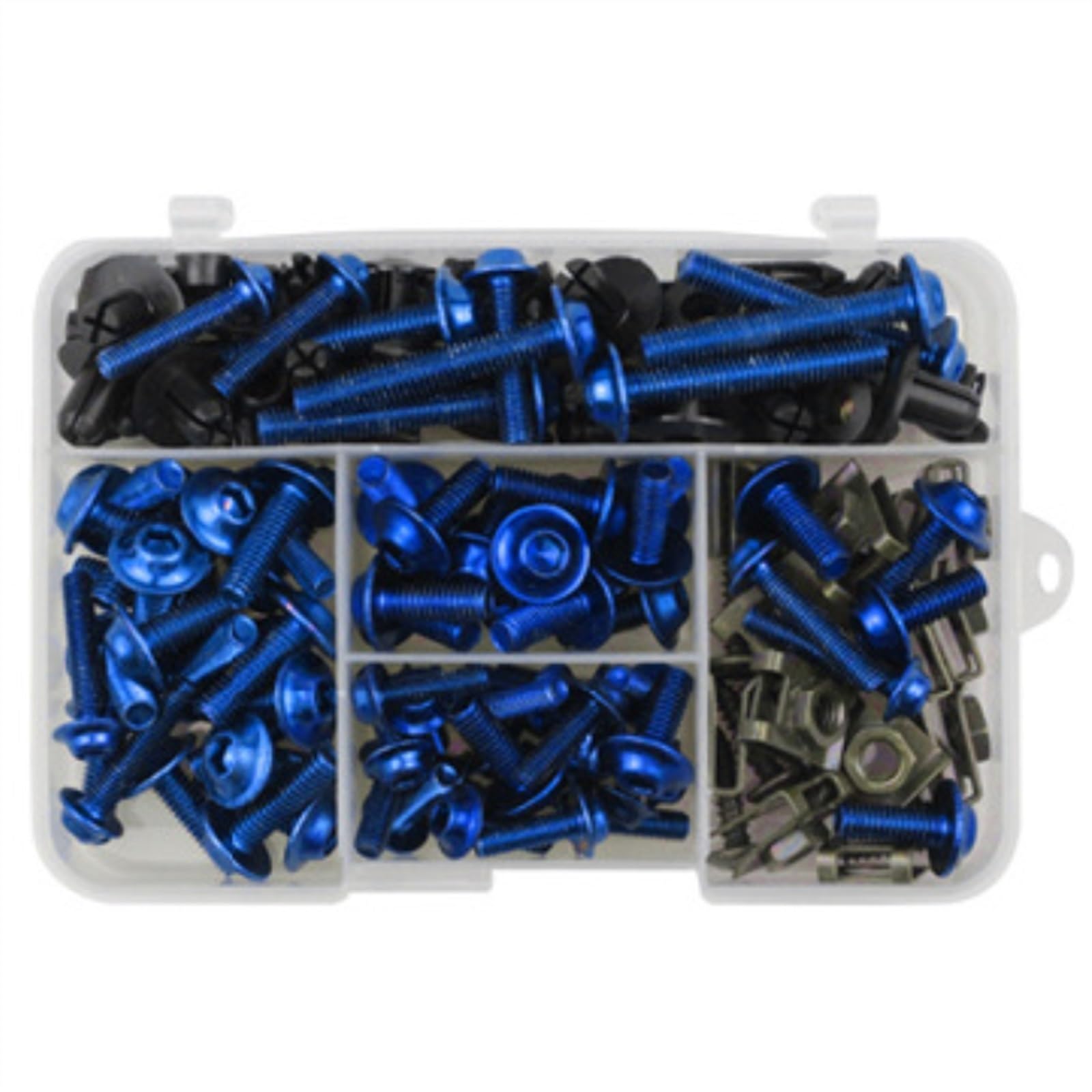 190PCS Complete Fairing Bolts Screw For Kawasaki ZX6R ZX7R ZX9R ZX10R ZX12R ZX14R For Versys 650(Blu)