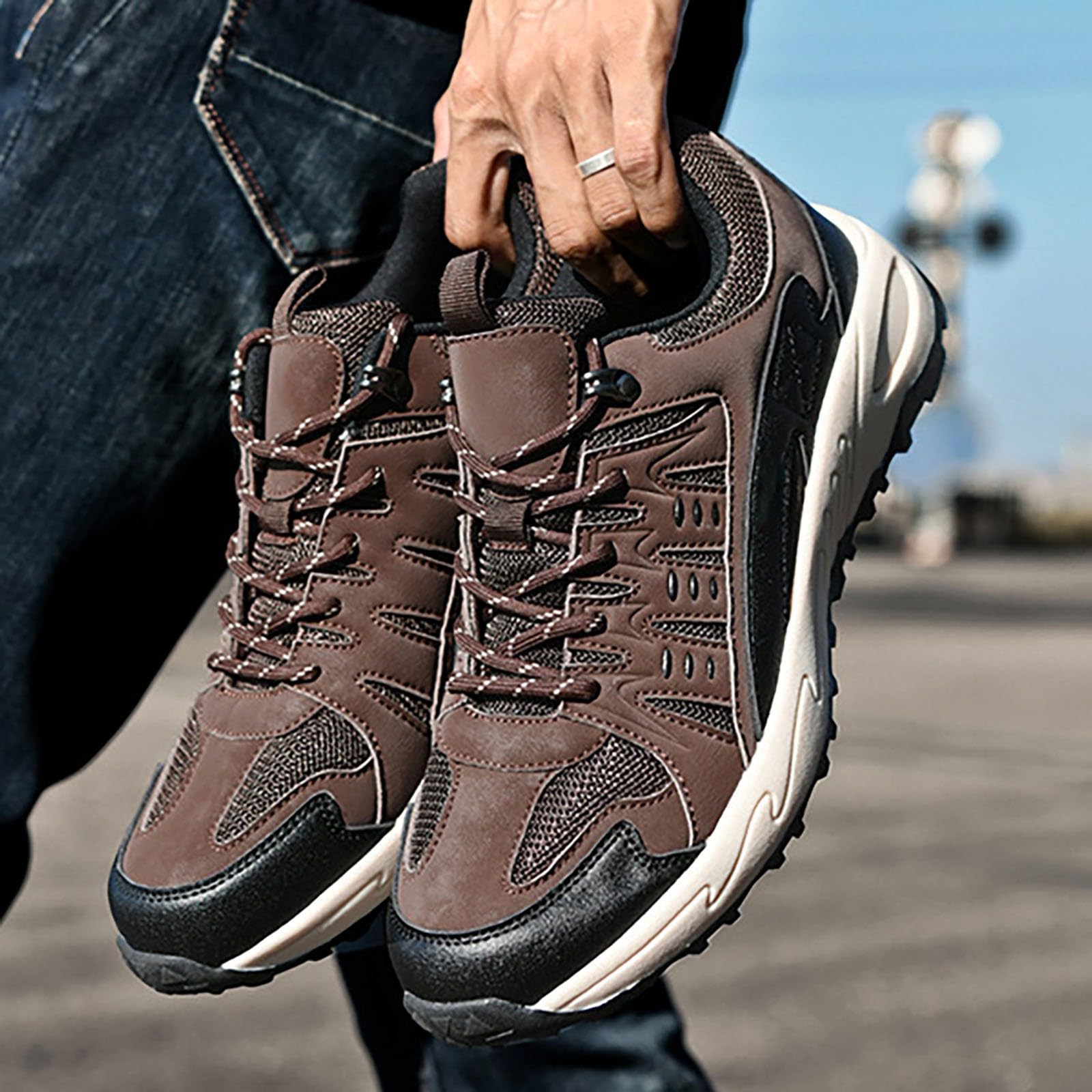 Generisch Wanderschuhe Herren Leicht Luftig Trekkingschuhe rutschfest