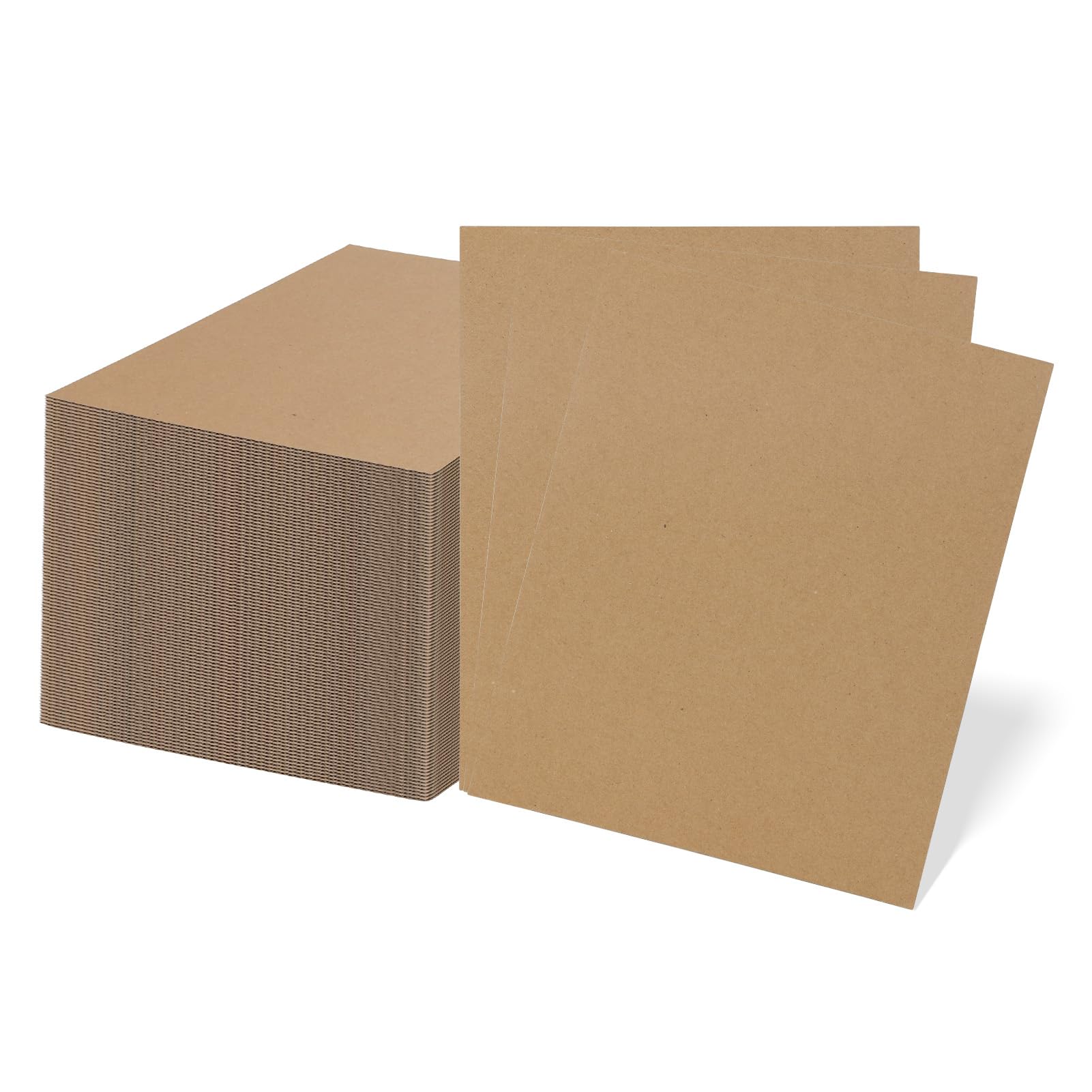 RLAVBL Confezione da 100 fogli di cartone ondulato, 20 x 25 cm, inserti piatti in cartone per spedizione, spedizione, imballaggio, artigianato fai da te