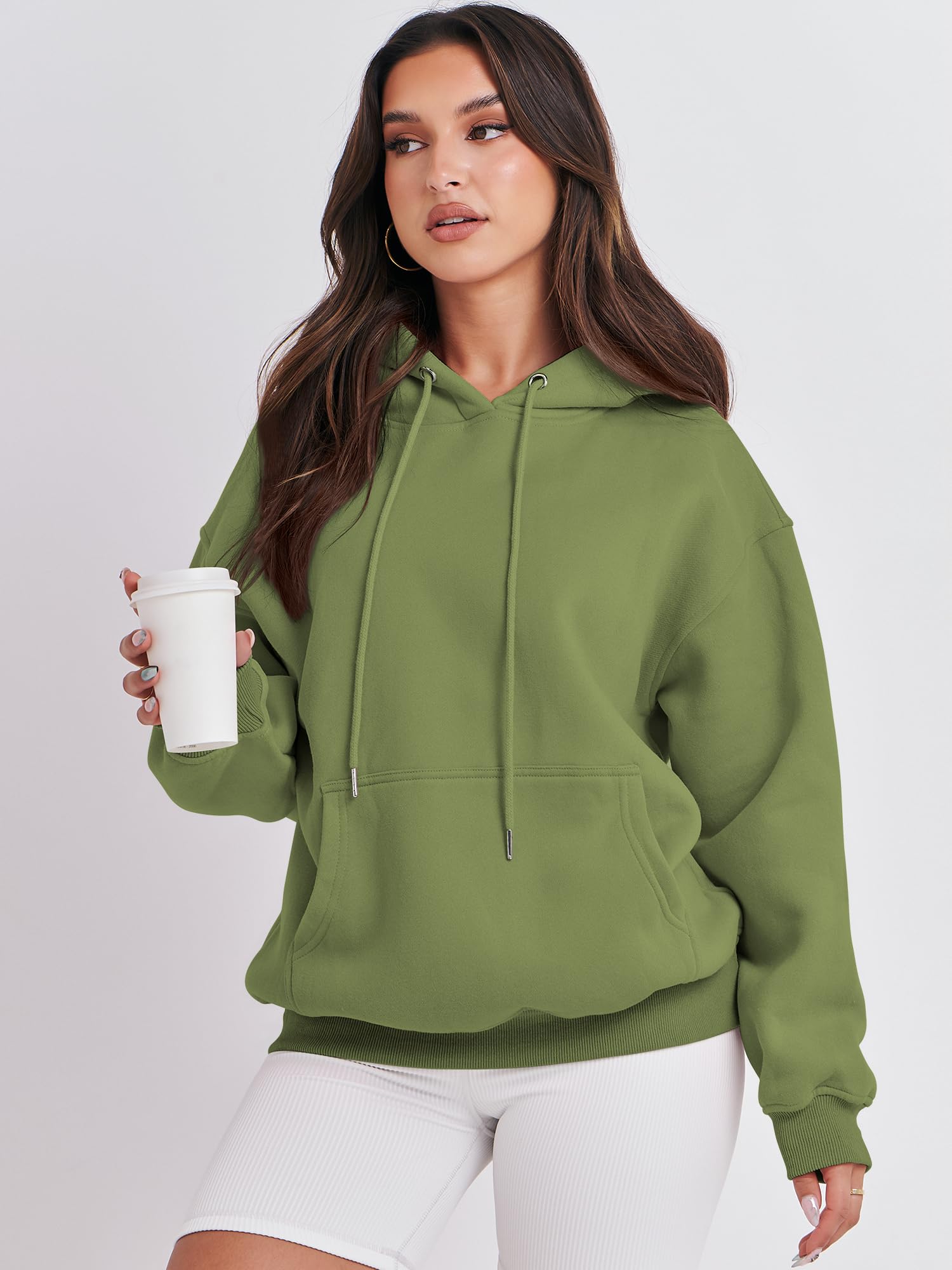Damskie ponadwymiarowe bluzy z kapturem z polaru podstawowy sweter bluza jesień moda 2024 stroje modne Y2k nastolatki ubrania preppy