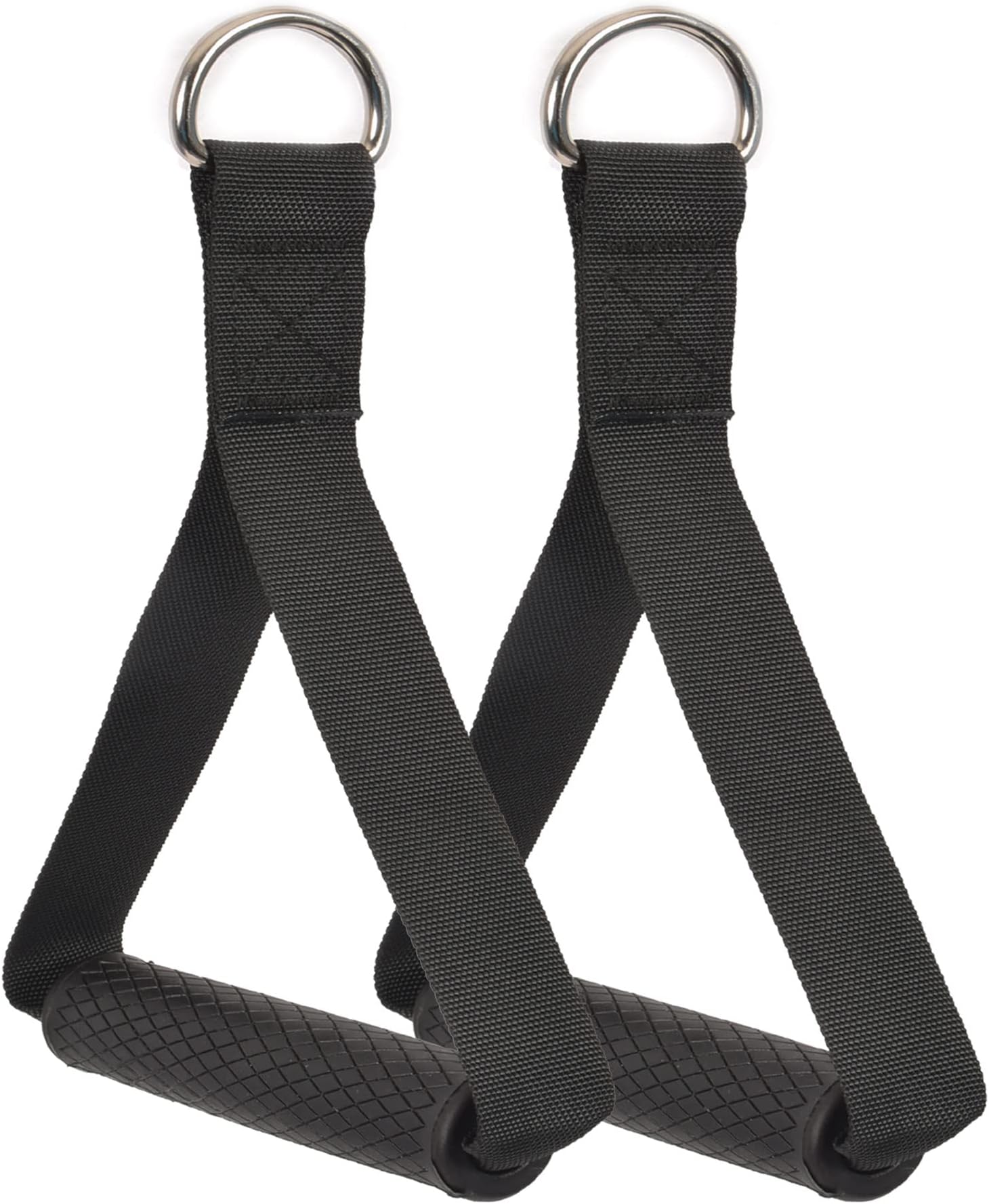 Heavy Duty Exercise Handles for Cable Machine Pulley & Resistance Bands | Gym Equipment Handle with Grip Attachment Straps | Fitness Strap D Handle Resistance for Strength Training EM-9361