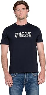 GUESS Mens Eco Short Sleeve Guess Embossed Logo Tee