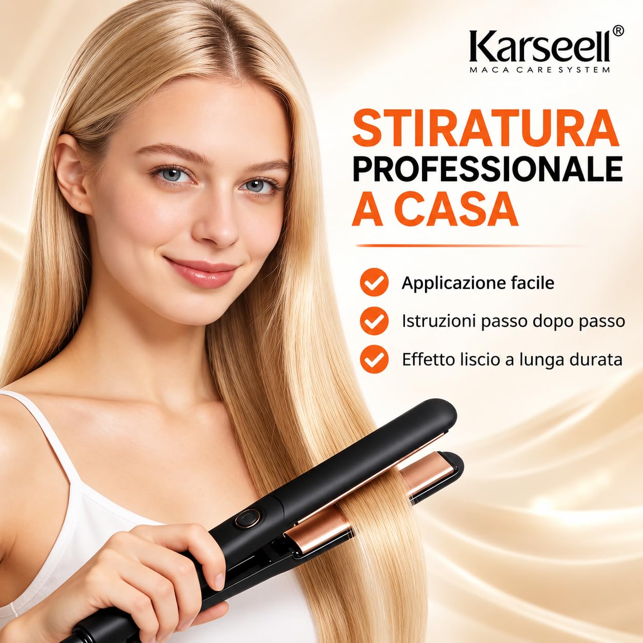 Karseell MACA CARE SYSTEM Kit Lisciante Professionale alla Cheratina