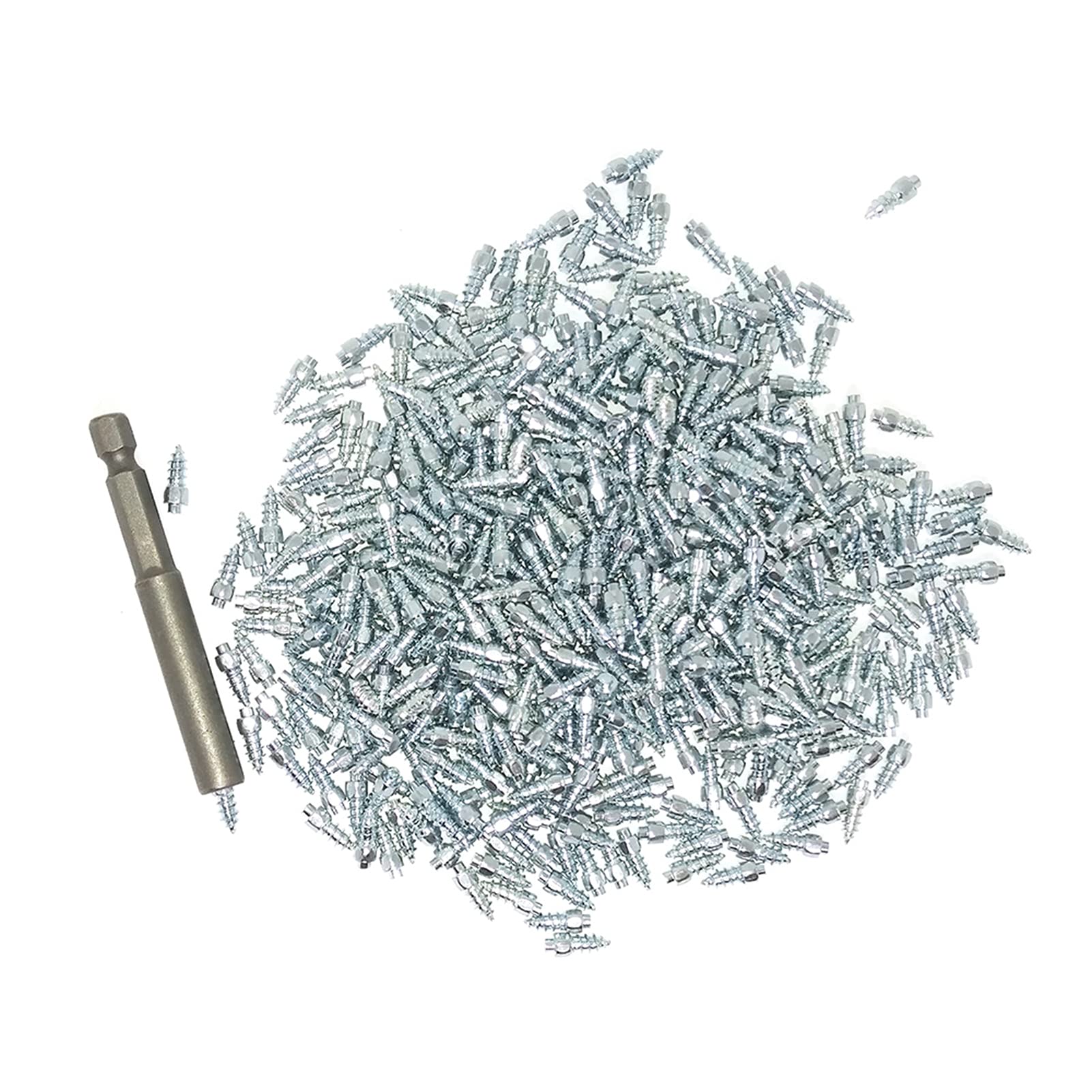 Irovami Tires Studs, 520Pcs Car Tires Studs Screw Snow Tire Studs Spikes Wheel Tyres Snow Chains Studs for Car Motorcycle Tires Winter Universal