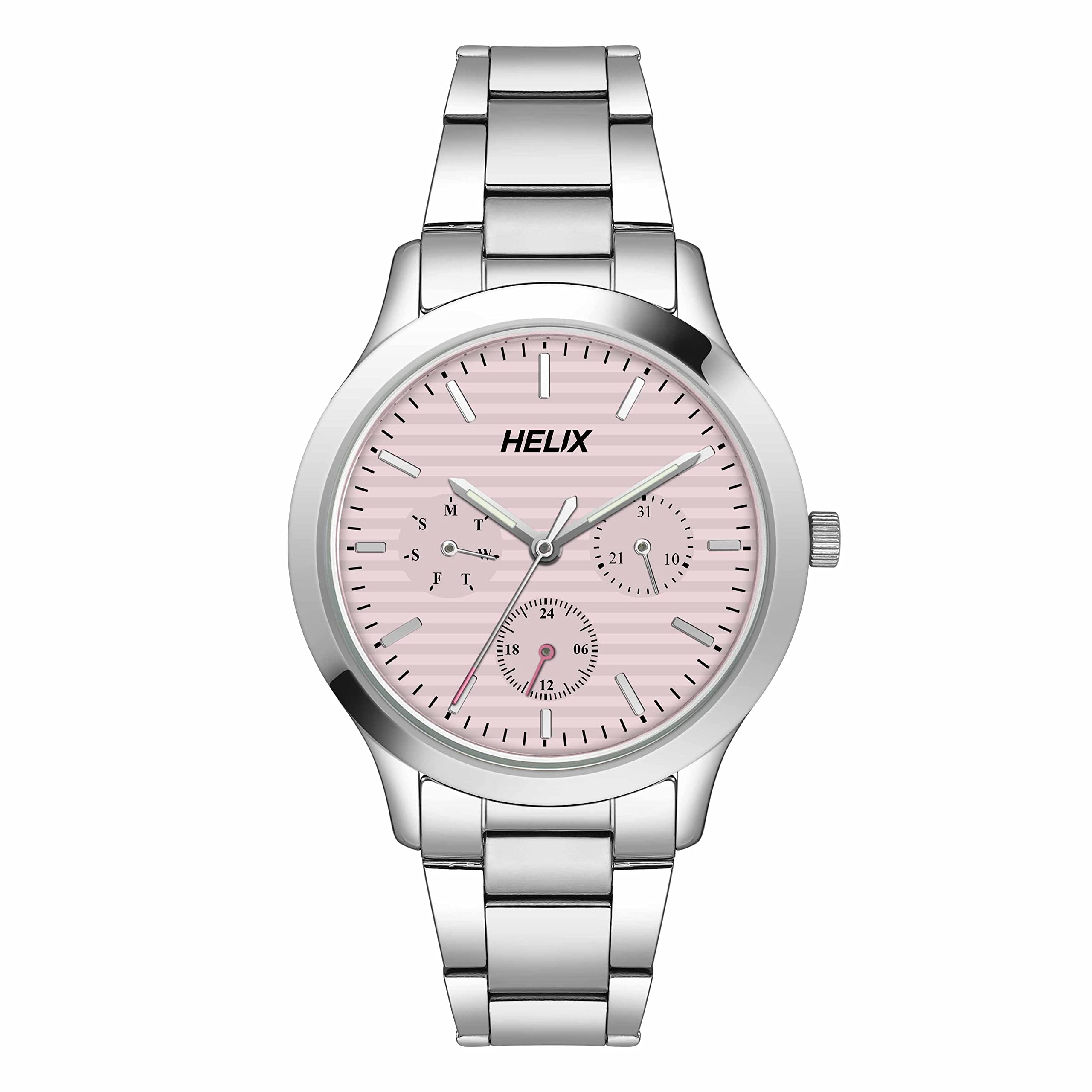 Helix Analog Pink Dial Womens Watch - TW053HL00 (B0BQY67WZP) Amazon Price History, Amazon Price Tracker
