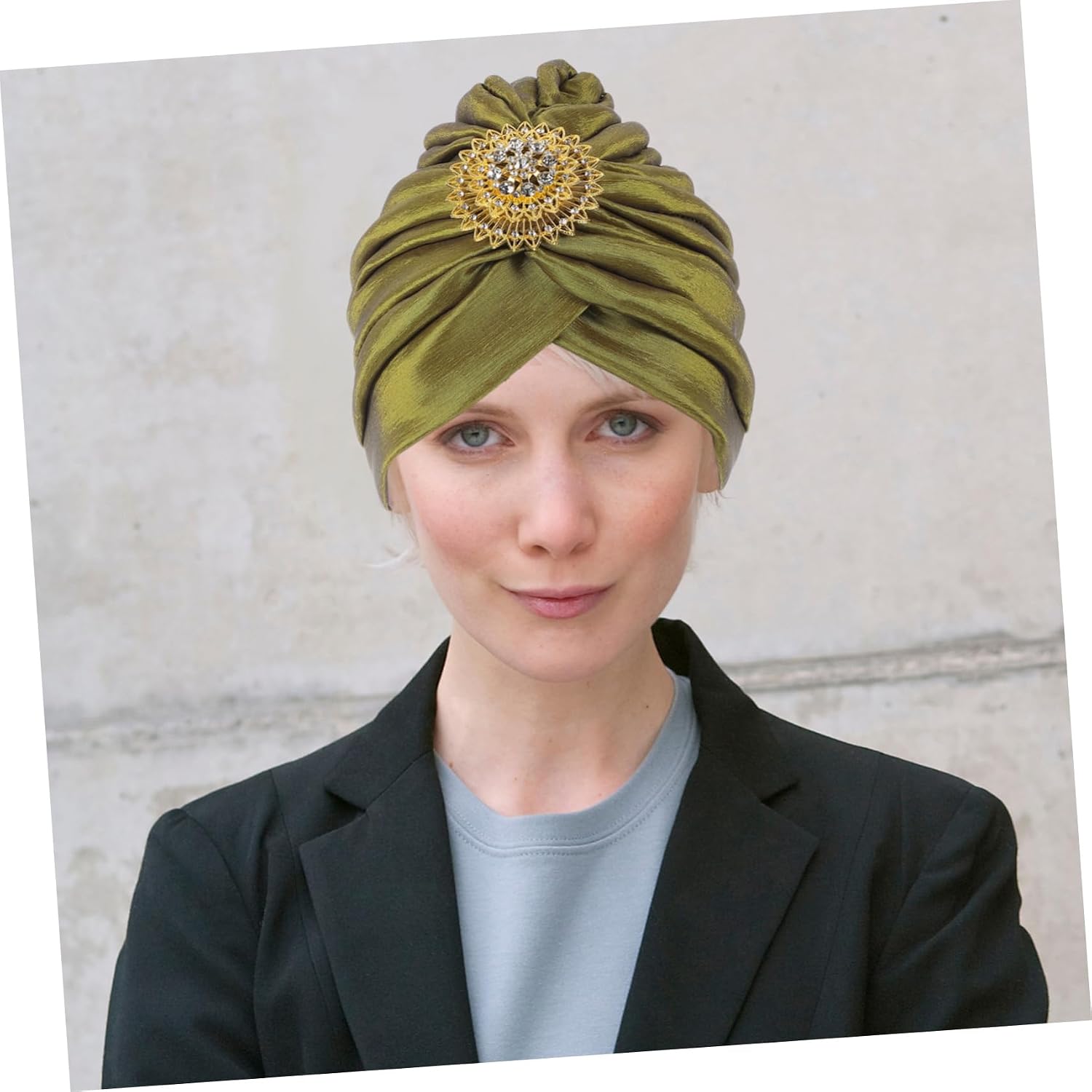 COLLBATH Bright Color Muslim Hijab Undercap Hat for Women Stretchy Breathable Bonnet with Brooch Versatile Inner Scarf for Daily Wear Special Occasions and Outdoor Activities