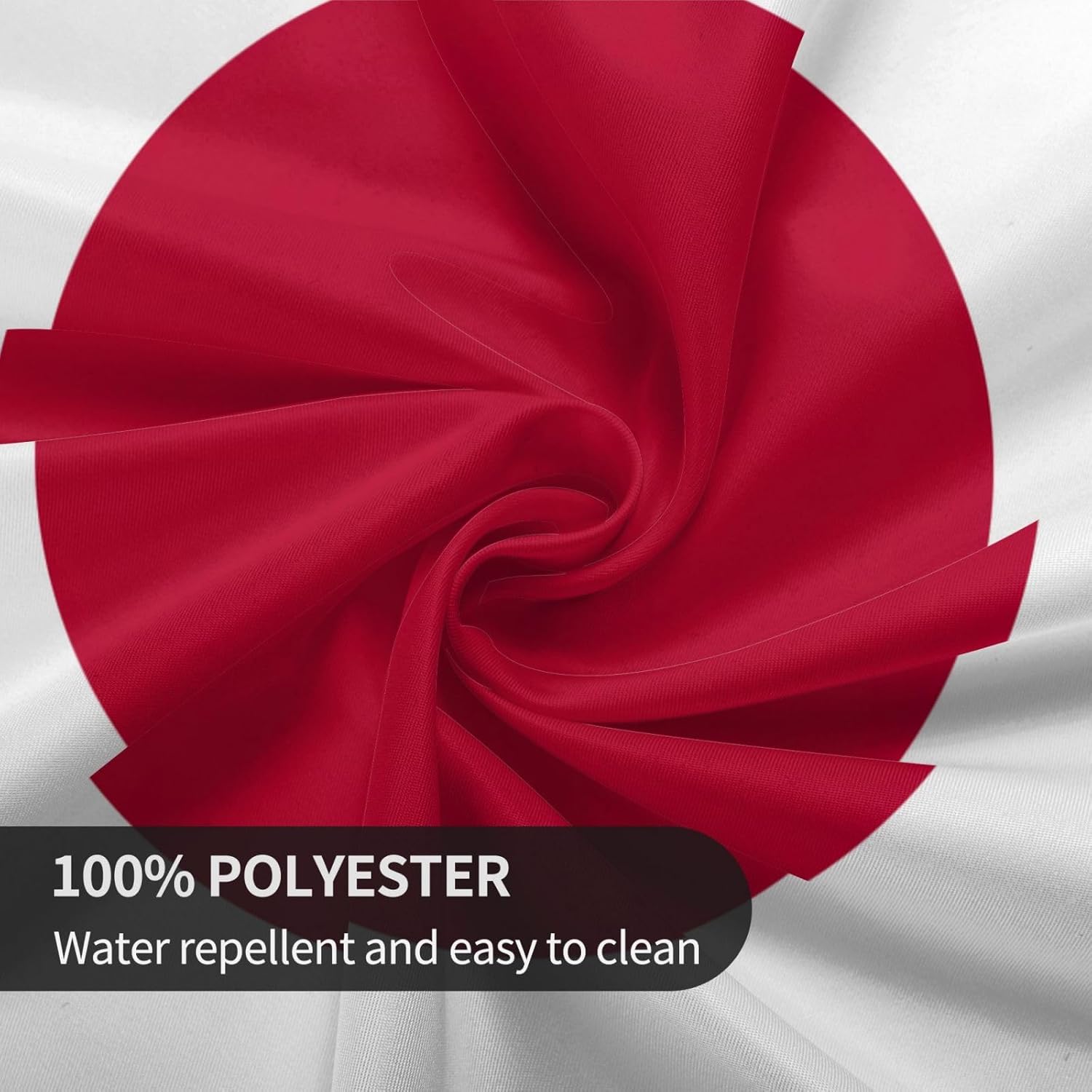 Japanese Flag Print Wrinkle Free Dining Table Cover for Birthday Party Farmhouse Tablecloths Up to 60 x 60 Inches