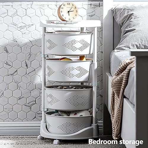 Miniatura 17 de Estantes de almacenamiento giratorios de 3 niveles, estante de almacenamiento de frutas y verduras para cocina, organizador de almacenamiento