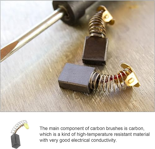 Miniatura 3 de Rebower Cepillos de carbono, para motor de energía - 0.394 inx0.197 inx0.197 intono oro negro4 piezas