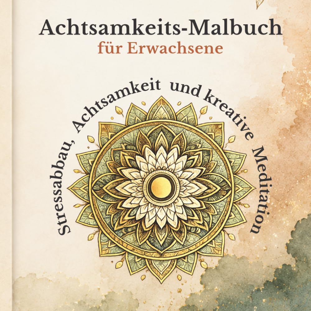 Achtsamkeits‑Malbuch für Erwachsene: Mit inspirierenden Sprüchen für Achtsamkeit, Selbstliebe und innere Ruhe