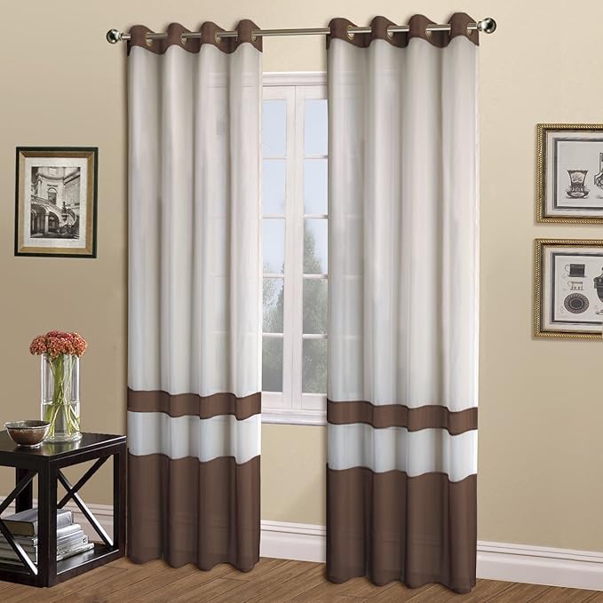 American Cortina y hogar Riviera Cortina de Ventana, 137.2 cm por 213.4