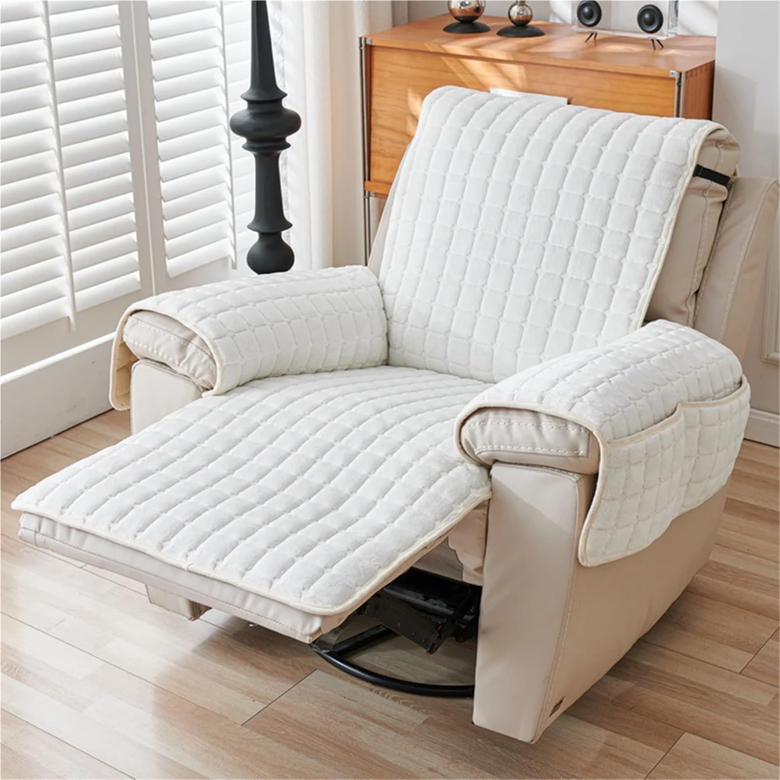 dwustronny pokrowiec na sofę, Pokrowiec na fotel rozkładany wielokolorowy 53x190 cm(White)