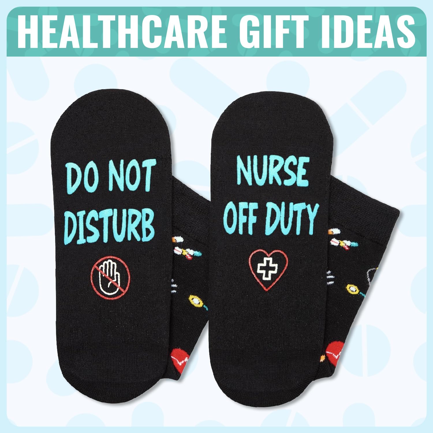 HAPPYPOP Nurse Doctor Vet Tech Gifts - Ophthalmologist Cancer Gift, Drs Day Nurse Week Socks