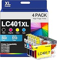 Vista 1 de LC401XL Ink Cartridges Compatible for Brother LC401 XL BK LC401XL LC 401 LC401BK High Yield to use with Brother MFC-J1010DW MFC-J1012DW MFC-J1170DW