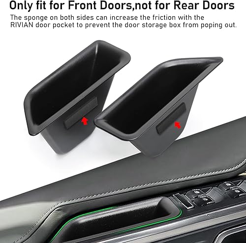 Miniatura 3 de Jaronx Bandeja organizadora lateral de puerta RIVIAN 2022 2023 2024, caja de almacenamiento para puerta delantera para RIVIAN R1SRIVIAN R1T