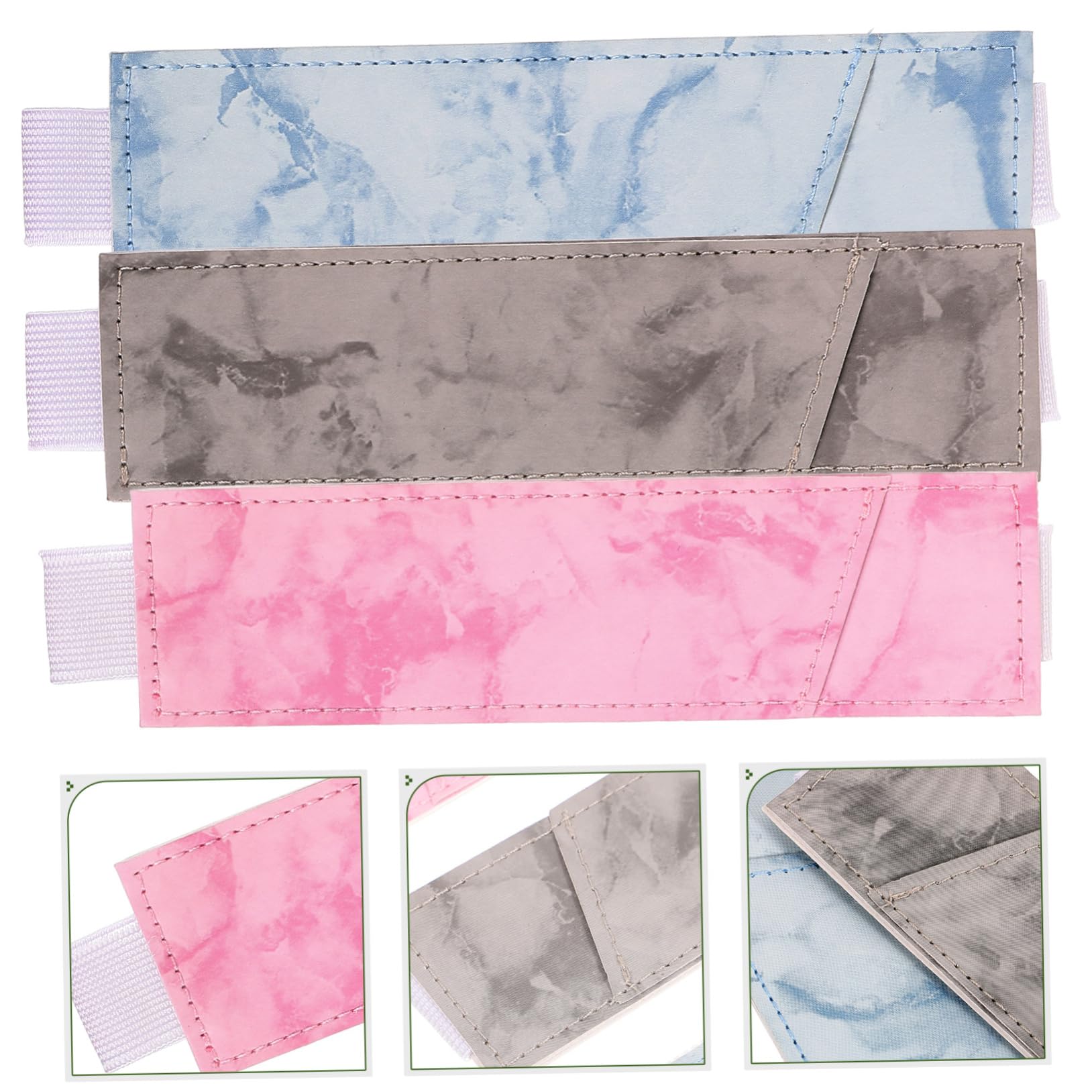 DOITOOL 3 Set Portapenne Elastico Pu Da Custodia Per Penne Per Quaderni E Taccuini Design E Facile Colore Casuale 3 Pezzi*3