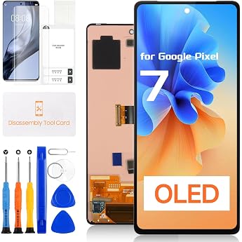 Google Pixel 7 OLED Screen Replacement Kit for Google Pixel 7 LCD Display Touch Screen Digitizer Panel Assembly with Tools GVU6C GQML3 Black Support Fingerprint