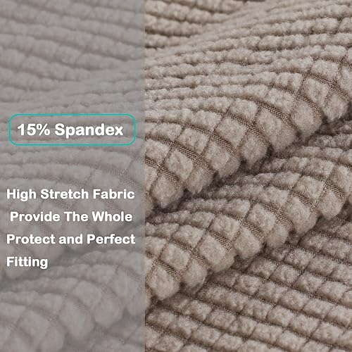 Miniatura 4 de Turquoize - Funda elástica para sofá de 1 pieza, de tela jacquard y parte inferior elástica, protector de muebles contra mascotas