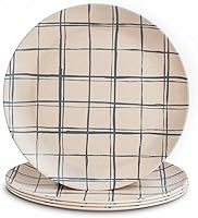 Vista 27 de Nook Theory Paquete de 4 platos de bambú reutilizables, no tóxicos, aptos para lavavajillas, no aptos para microondas (flor silvestre de 10 pulgadas)