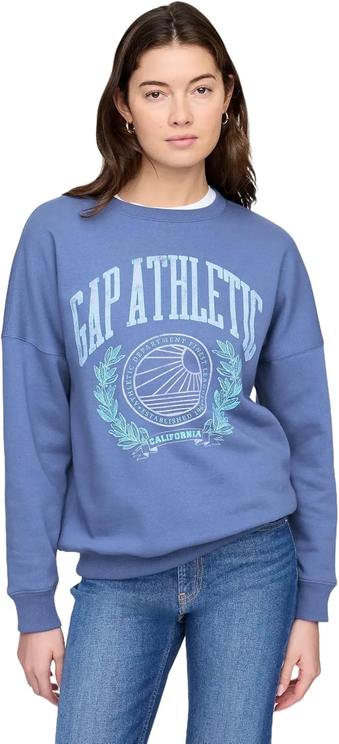 GAP womens V-logo Oversized Crew