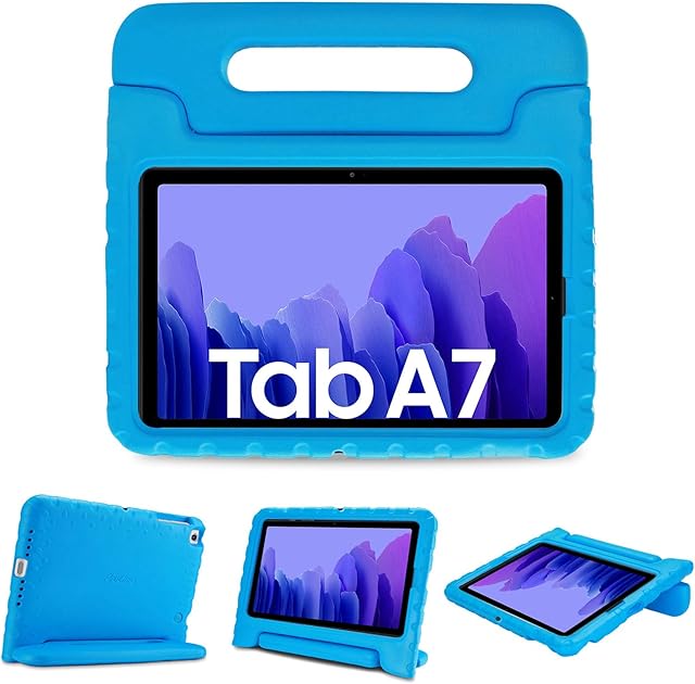ProCase Kids Case for Samsung Galaxy Tab A7 10.4 Inch 2020 SM-T500 / T503 / T505 / T507, Lightweight Shockproof Protective Case Cover, with Handle KickstandBlue