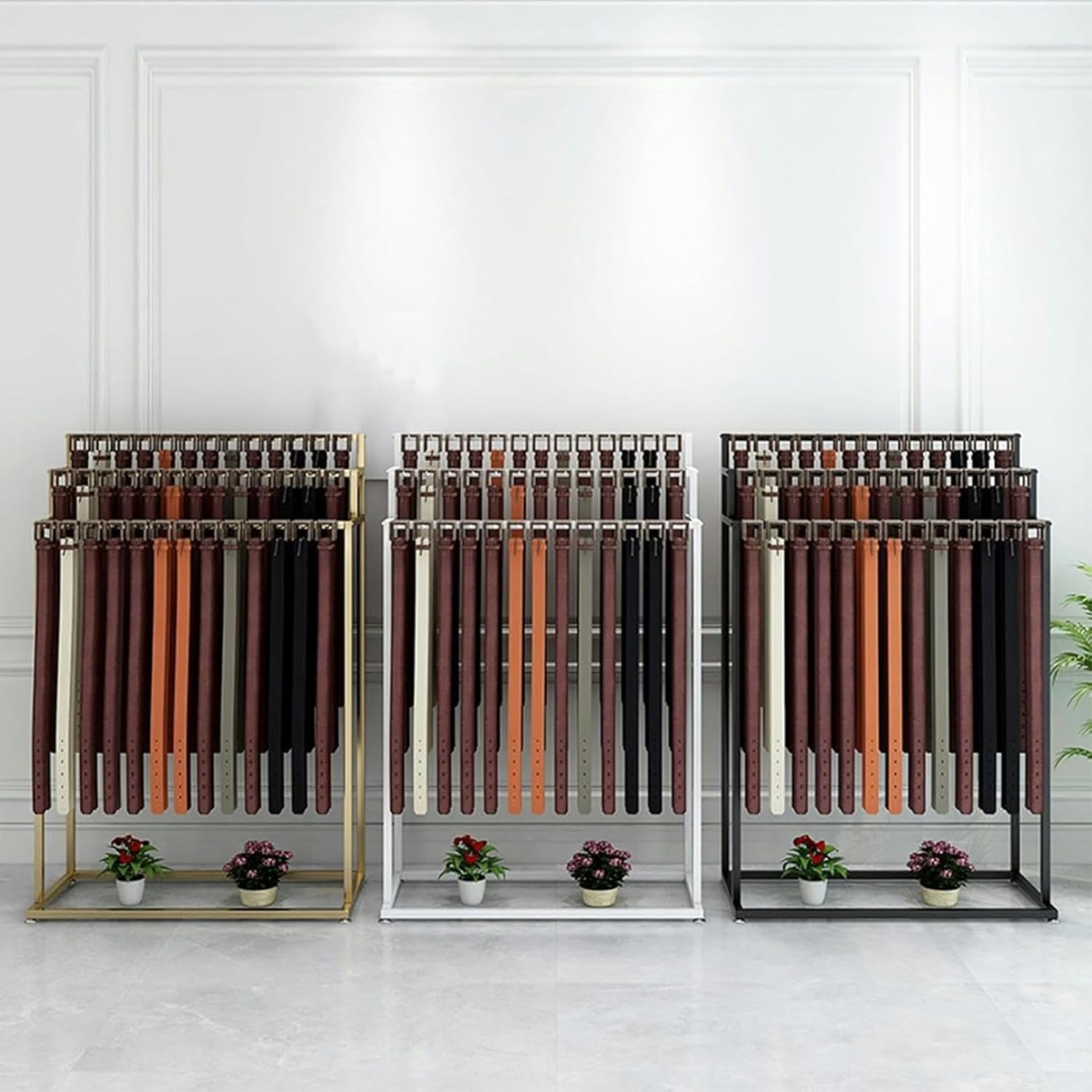 Supporto per cintura, 36 ganci, organizer per sciarpe, salvaspazio, per gioielli, portachiavi, cappelli, calze, cravatte e borse