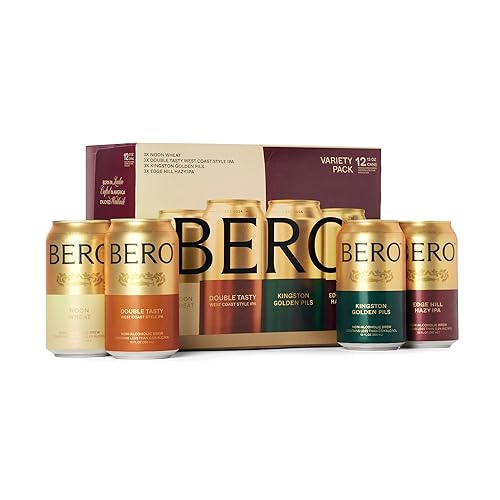 BERO Paquete variado de cerveza sin alcohol, cerveza artesanal sin alcohol, Hoppy IPA Style Craft Brew, NA Beer de Tom Holland, bebidas refrescantes
