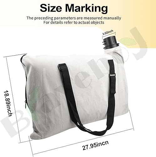 Miniatura 5 de BV-005 610004-01 Bolsa de hombro  por Braveboy, compatible con Black & Decker 614000401 BV2500 BV4000 Soplador de hojas  Bolsa de repuesto BV-005