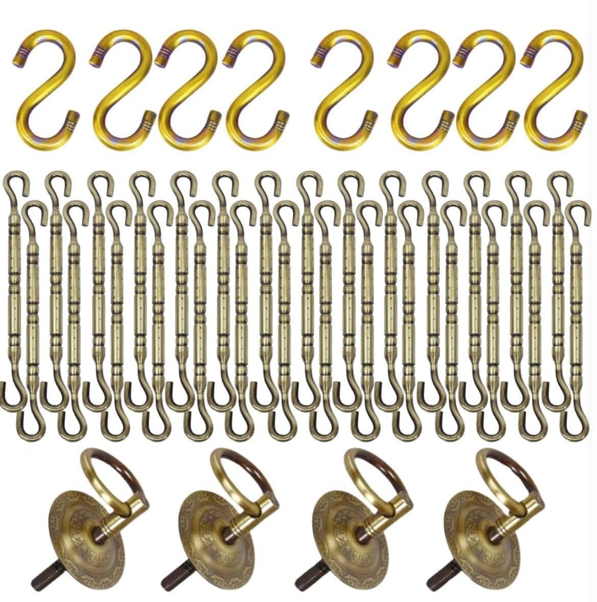 7 Feet Goli Design Swing Chain Links Brass Jhula Hanging Hooks for Home Décor[DOTT Design]-image-34