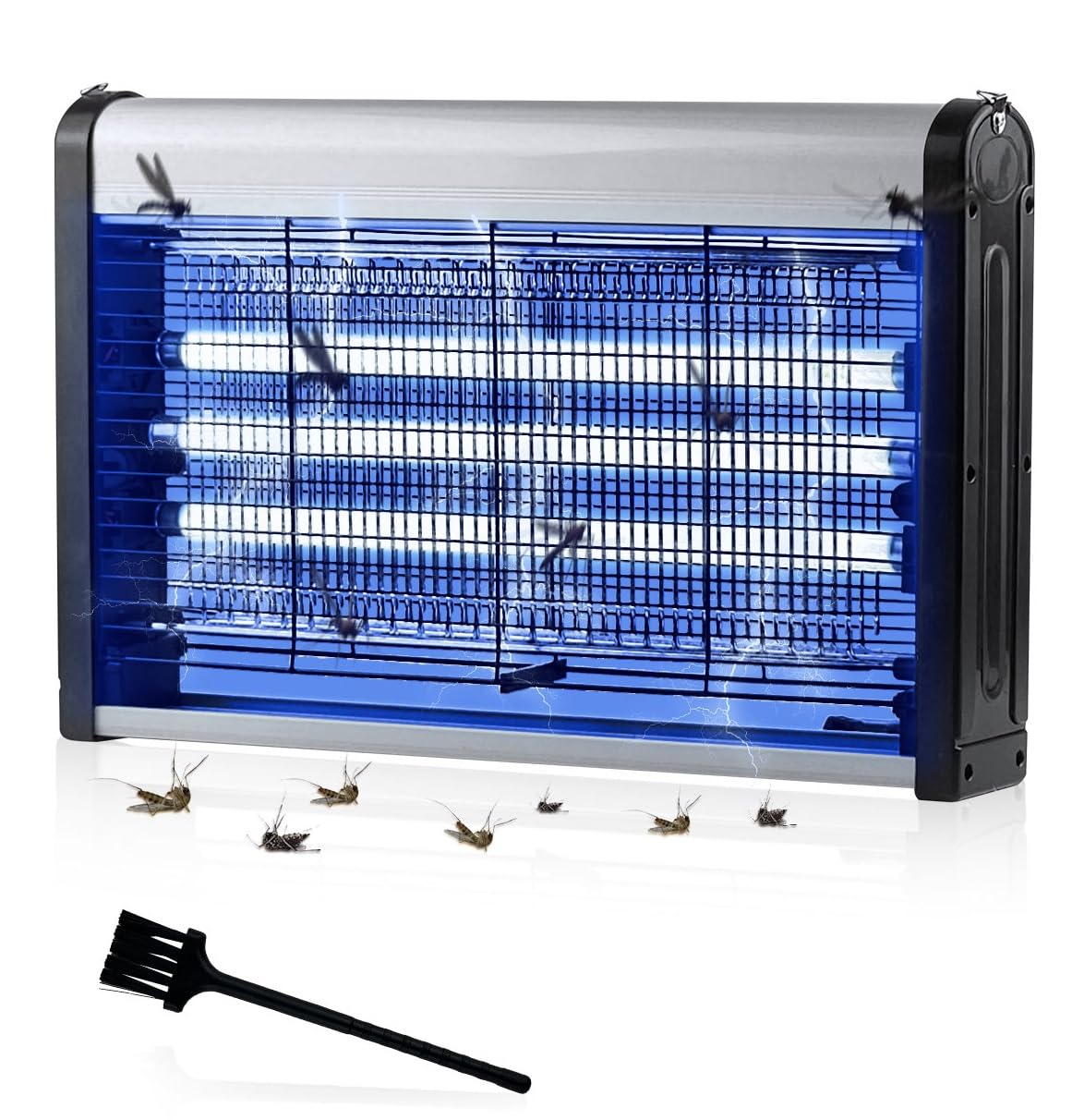 30W Electric Fly Zapper, Dual-Grid 2500V UV Mosquito Killer Lamp