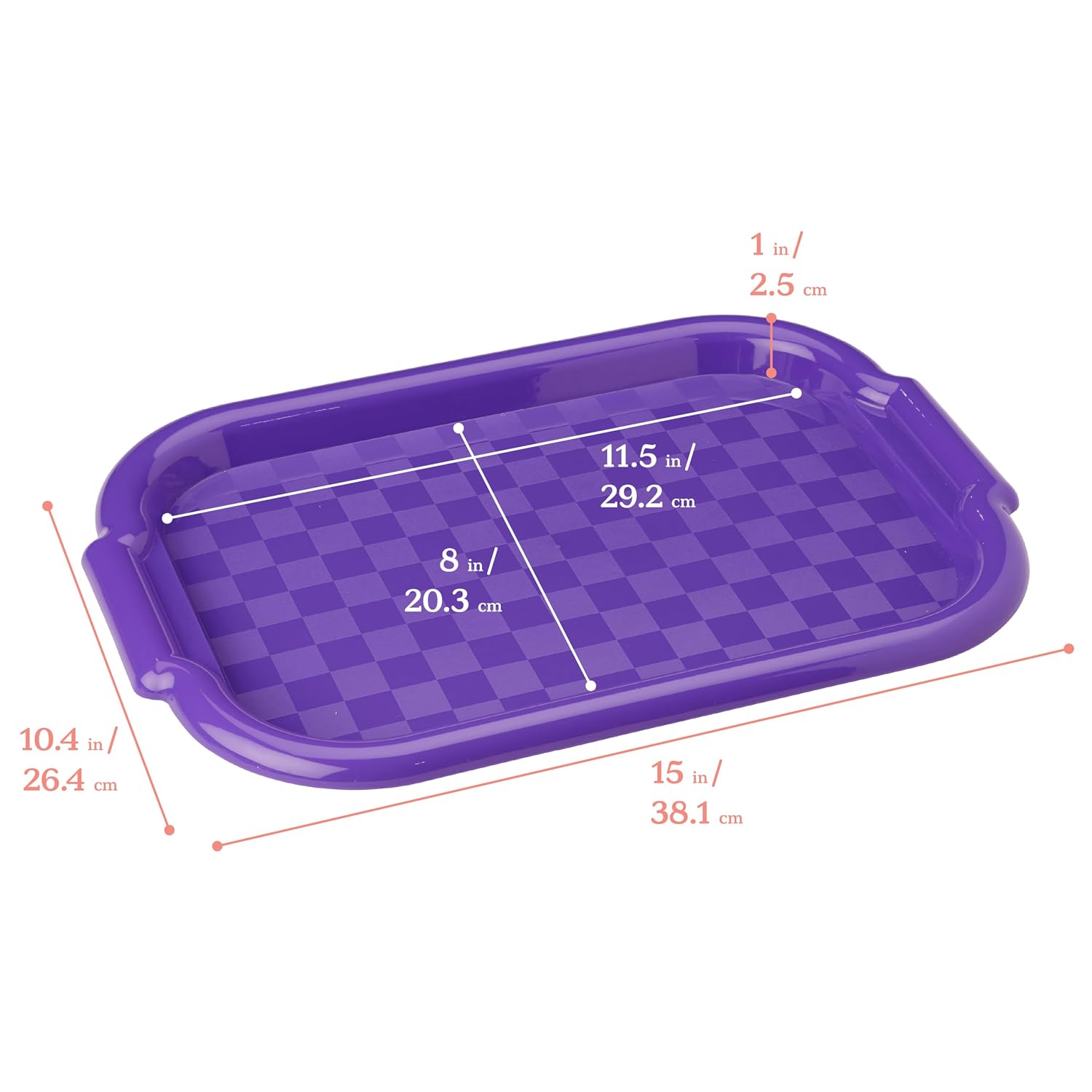 ECR4Kids Colorful Plastic Art Trays for Kids, Craft Organizer, Assorted, 6-Piece