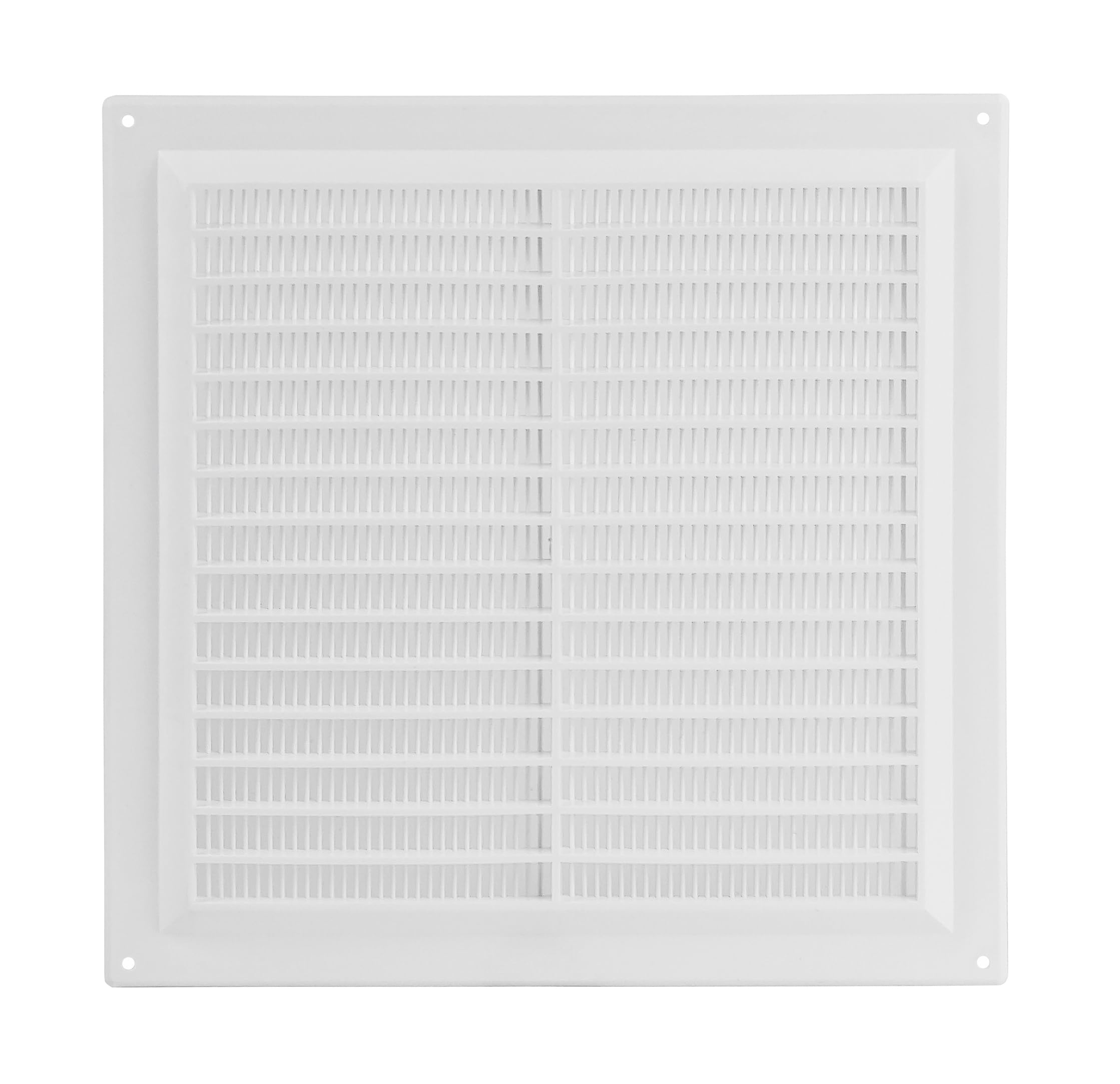 Lüftungsgitter 250 X 250 Mm – Edelstahl 304, Mit Insektenschutz, Verstellbare Lamellen, Weiß