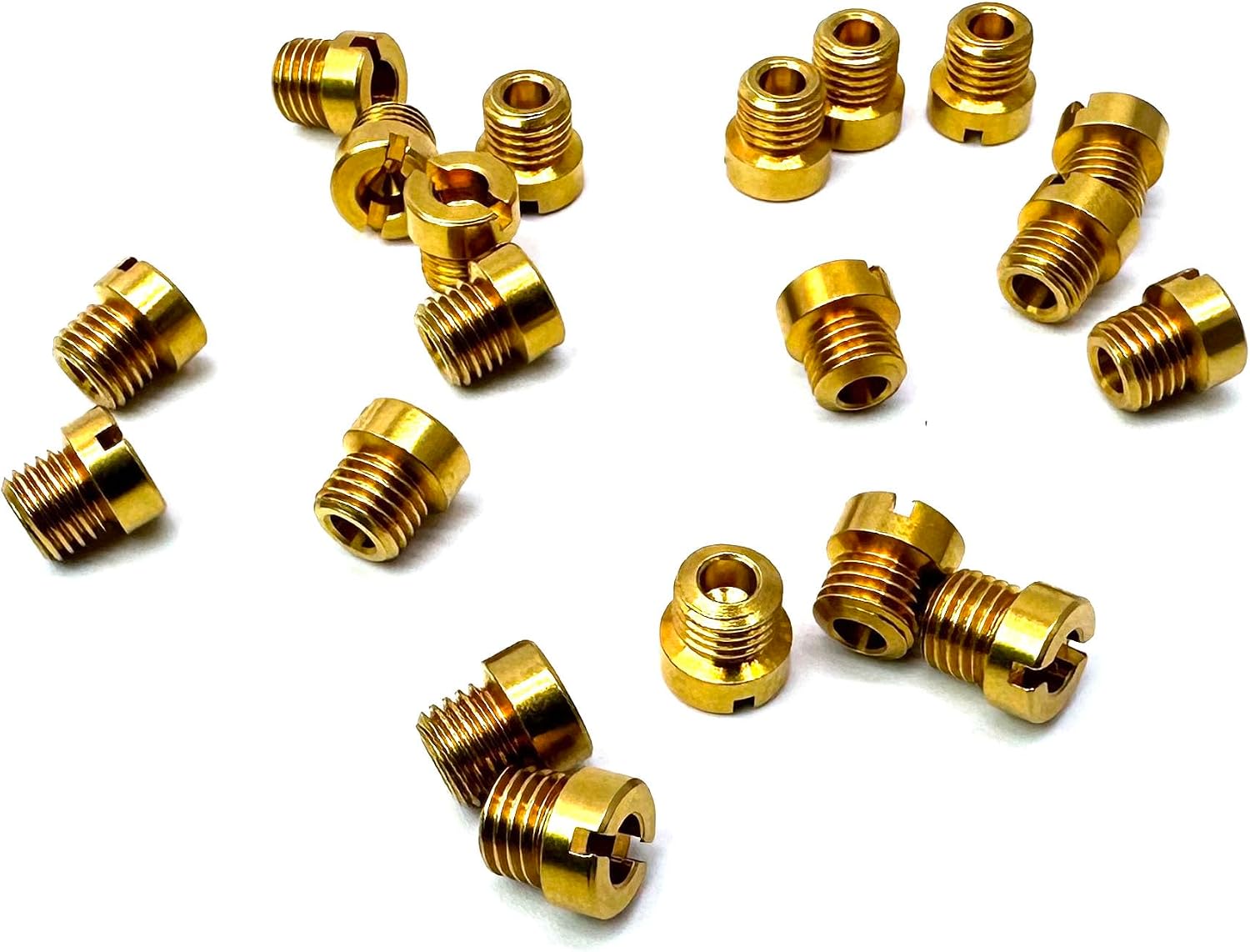 Holley Carb Carburetor 1/4-32 Main Jets set The aperture size is:70 71 72 73 74 75 76 77 78 79,10 sets in total, 2 pcs per size,Thread size: 1/4"-32 Fits Holley 2010,2300,4010,4011,4150,4160,4500