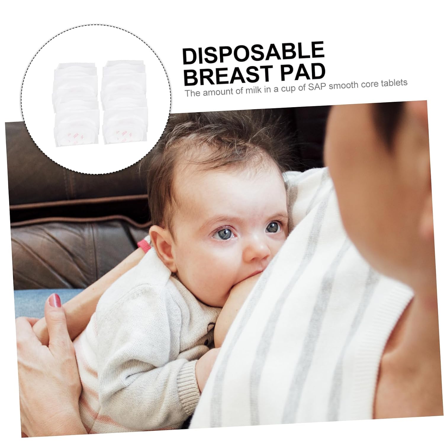 50pcs Disposable Breastfeeding Pads Super Absorbent Anti-Overflow Nursing Mats Soft and Breathable Breast Pads for Nursing Moms for Comfort and Leakage Protection