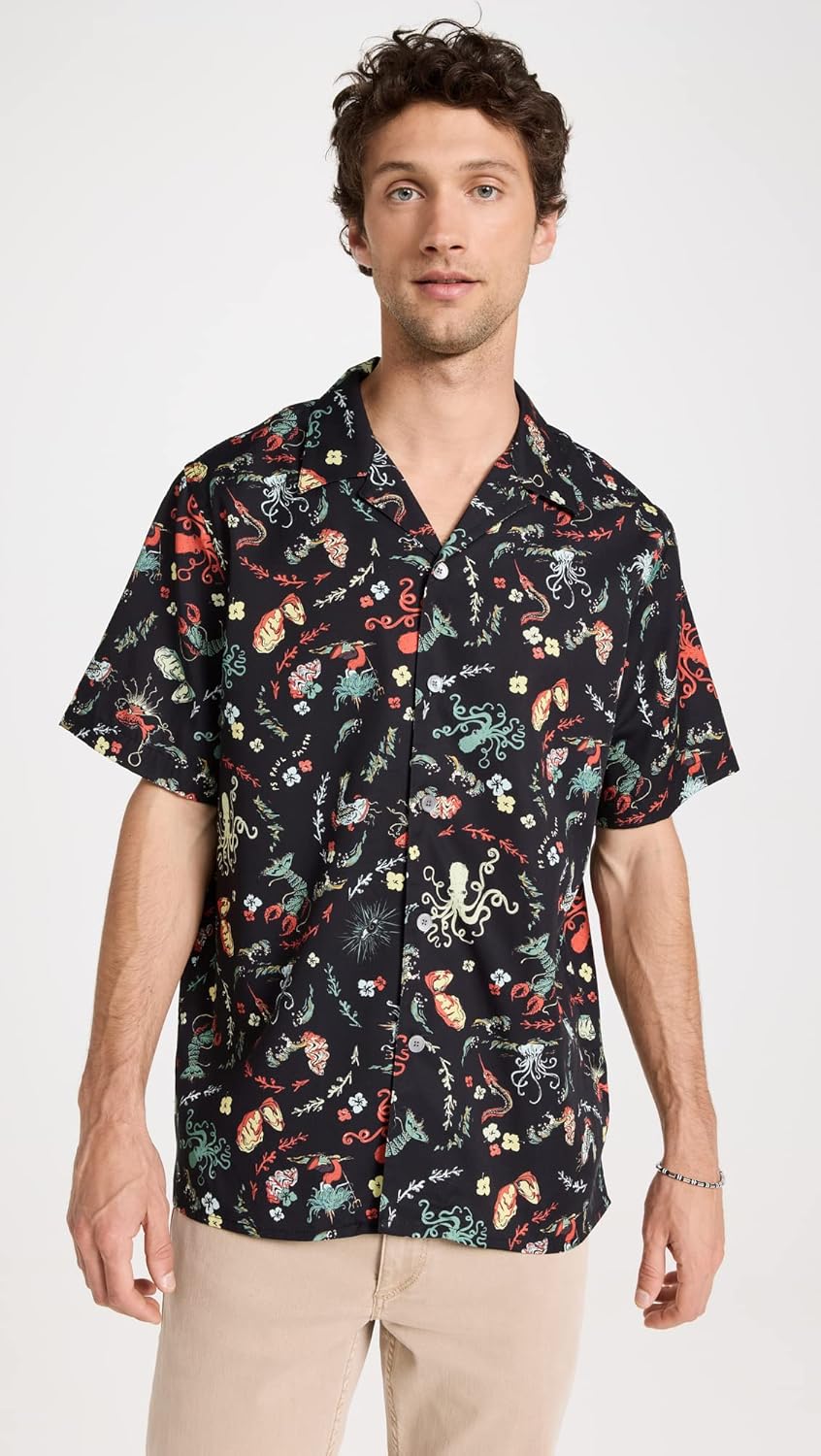 Paul Smith Mens Ps Men's Casual Fit Short Sleeve Shirt - Image 2