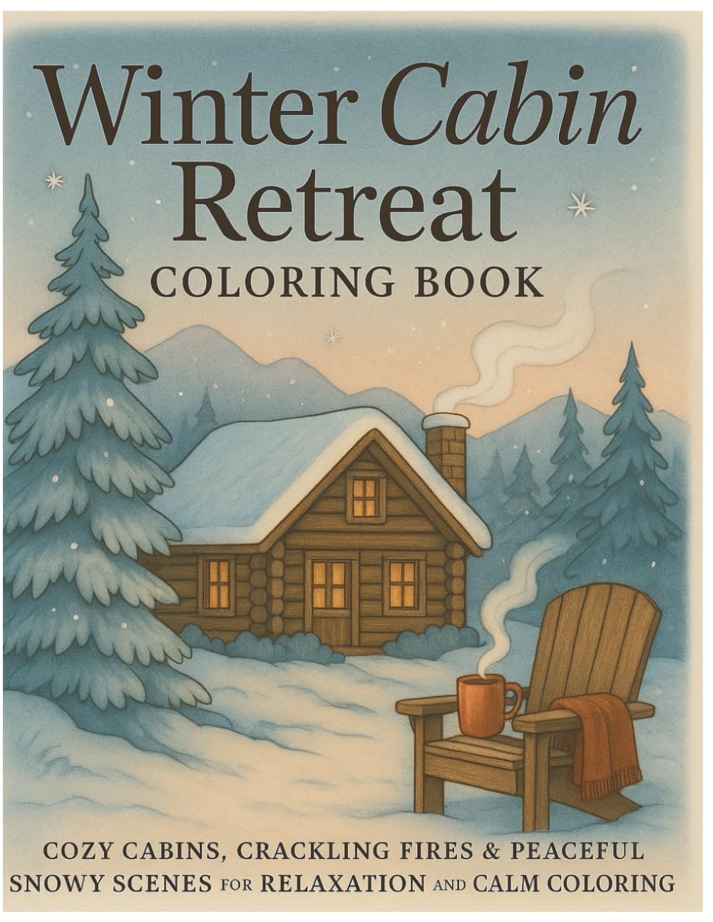 Winter Cabin Retreat Coloring Book: Cozy Cabins, Crackling Fires, and Peaceful Snowy Scenes for Relaxation and Calm Coloring | Peaceful Winter Moments to Color and Unwind