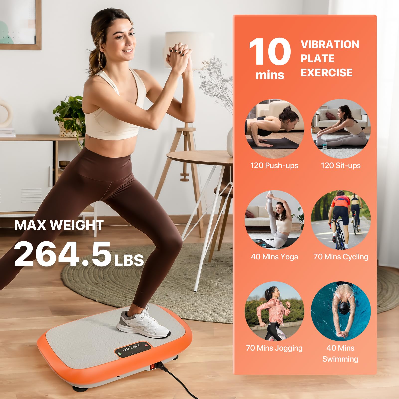Macchina per esercizi con piastra vibrante per attrezzature fitness dimagranti, piattaforma vibrante per fitness a casa, drenaggio linfatico scuotitore per tutto il corpo 99 velocità regolabili