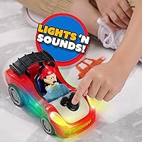 Vista 5 de Mickey Mouse Rev 'n Go Vehículos con luces y sonidos, coche de Mickey, frases de Mickey Mouse, juguetes para niños a partir de 3 años Just Play