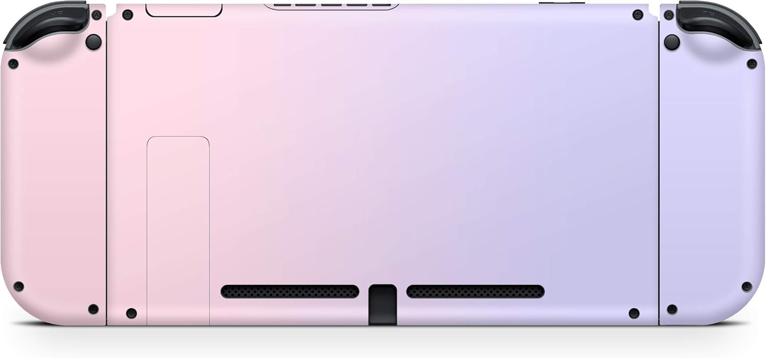 Tacky Design Duo Color Skin Compatible with Nintendo Switch Skin Wrap Cover, Pastel Pink and Purple Skin for Nintendo Switch Stickers, Premium Vinyl 3M Full Wrap Decal.