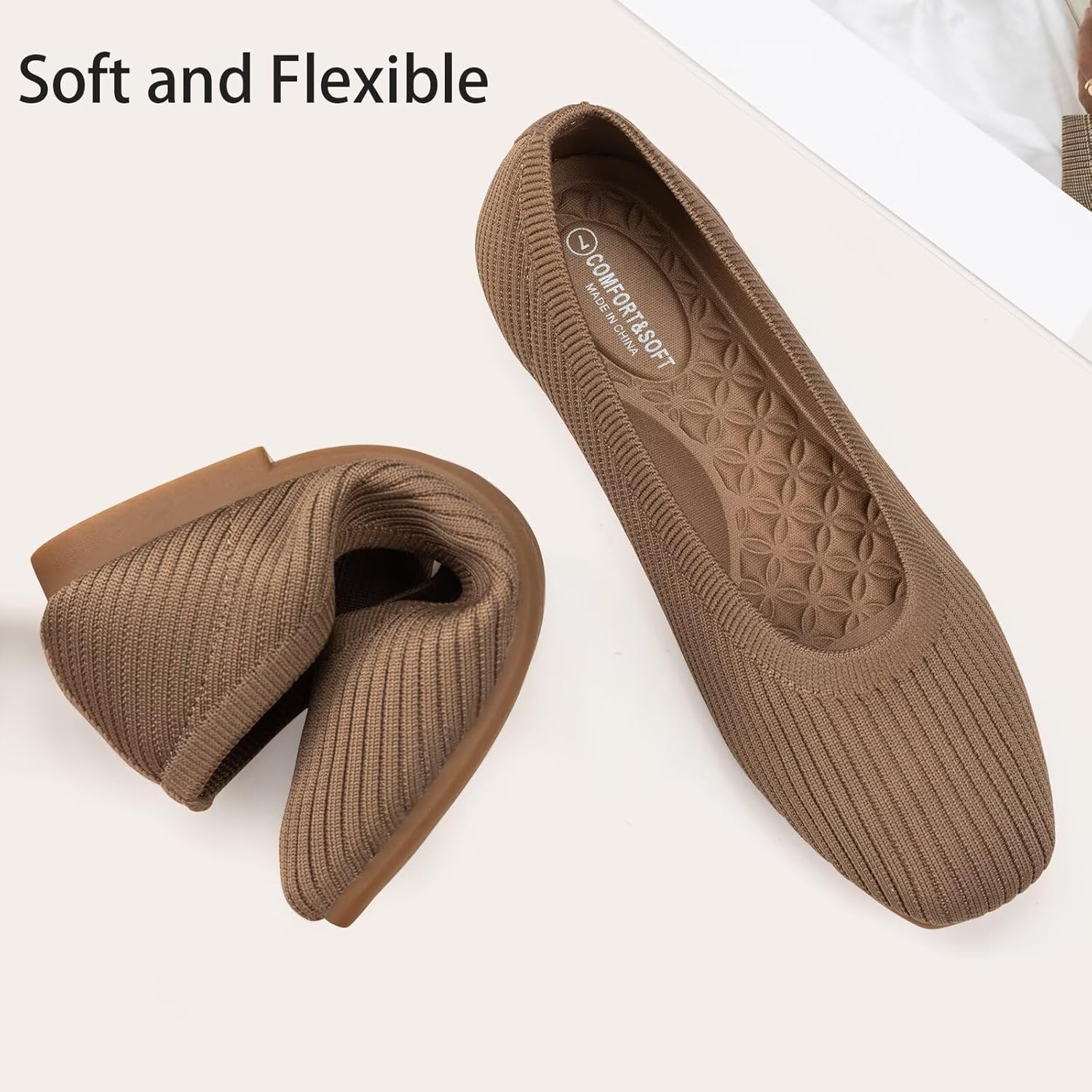 Frank Mully Women's Flats Square Toe Flats Comfortable Slip on Washable Ballet Flats Shoes for Women Dressy Work - Image 6