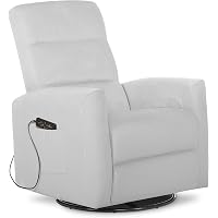 Evolur Reevo Upholstered Faux Leather Seating Glider Swivel only