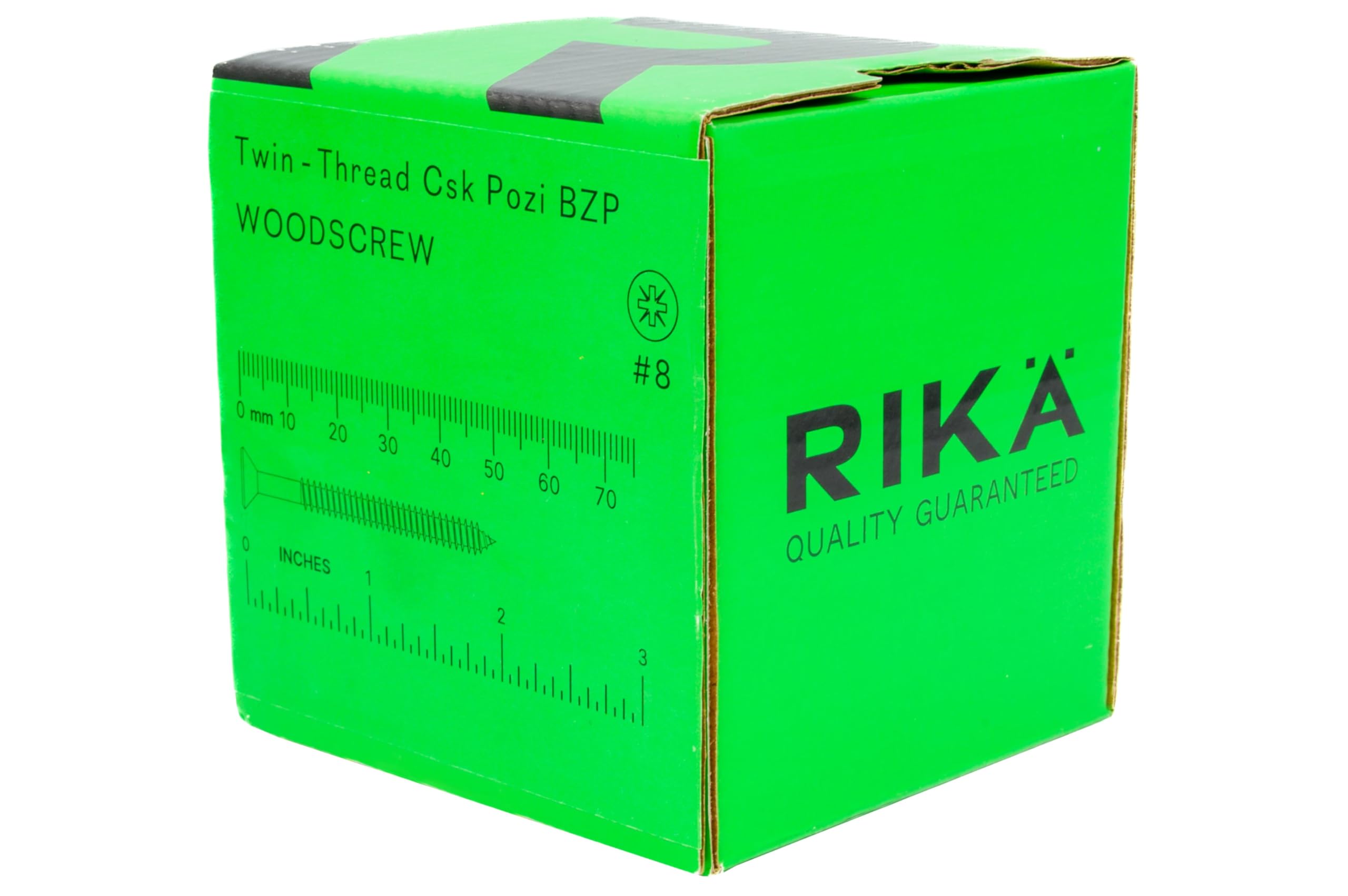 Rikä TWSR023 Woodscrew Twin-Thread CSK BZP 8 x 2in 200pk - Image 4
